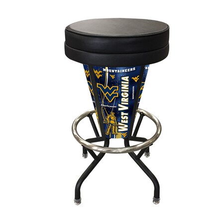 Holland Bar Stool Co Lighted West Virginia 30" Swivel Bar Stool L500030WestVABlkVinyl